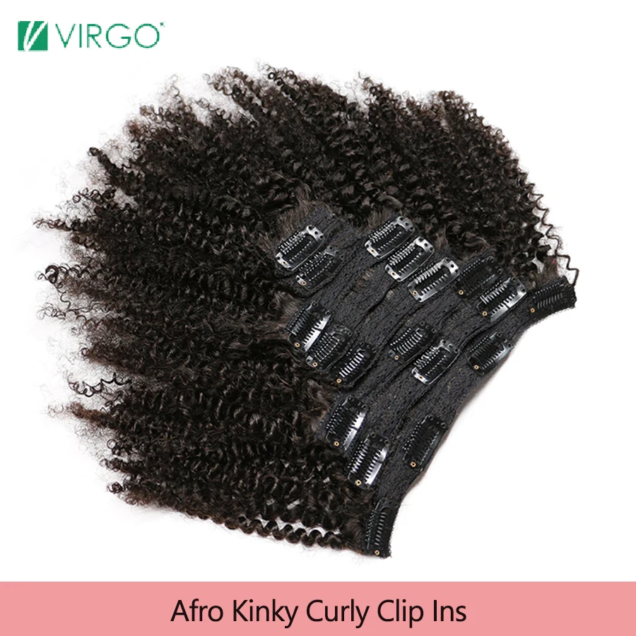 Extension de Cheveux Naturels Humains Avec Fixation à Clip, Coiffure Afro, Bouclée et Crépue, Coupe Lisse en Matériau Vierge Mongol, Prothèse Capillaire pour Tête Complète, 120g - Image 2
