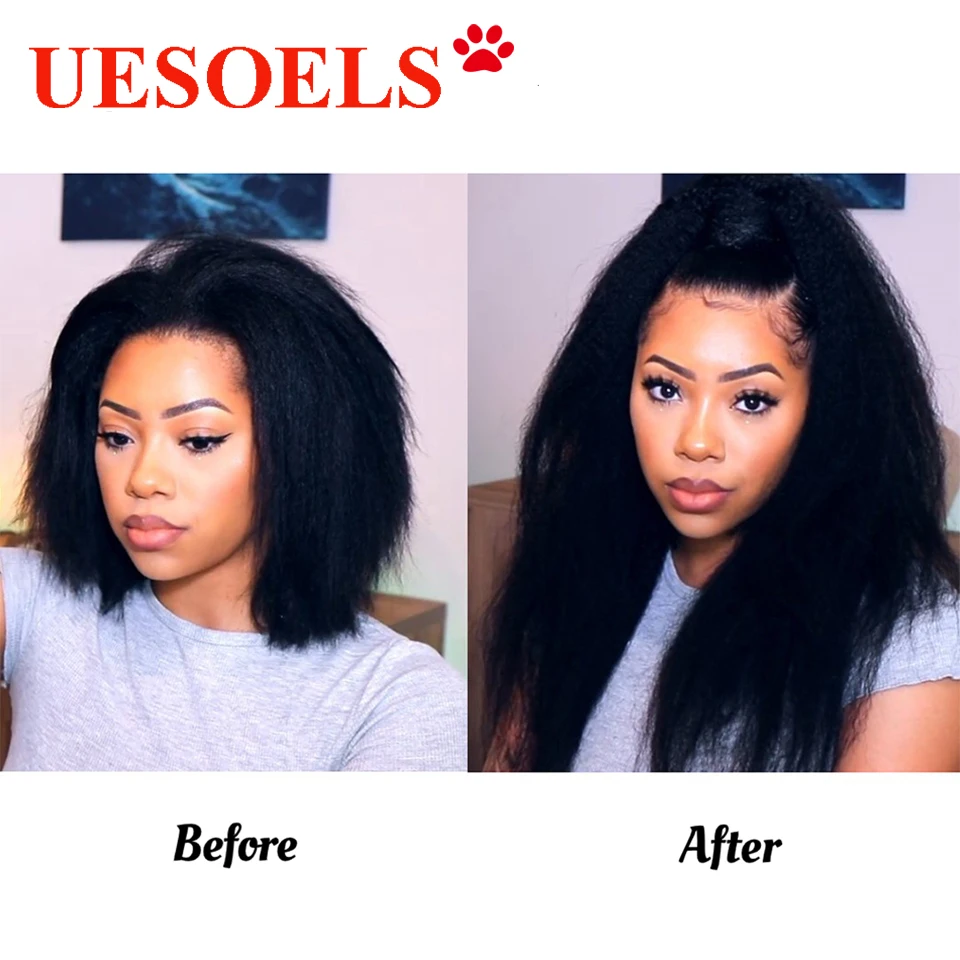 Extensions de cheveux brésiliens 100% naturels Remy, cheveux crépus lisses, couleur naturelle, 120G, ensemble tête complète pour femmes, 8 pièces/ensemble - Image 5