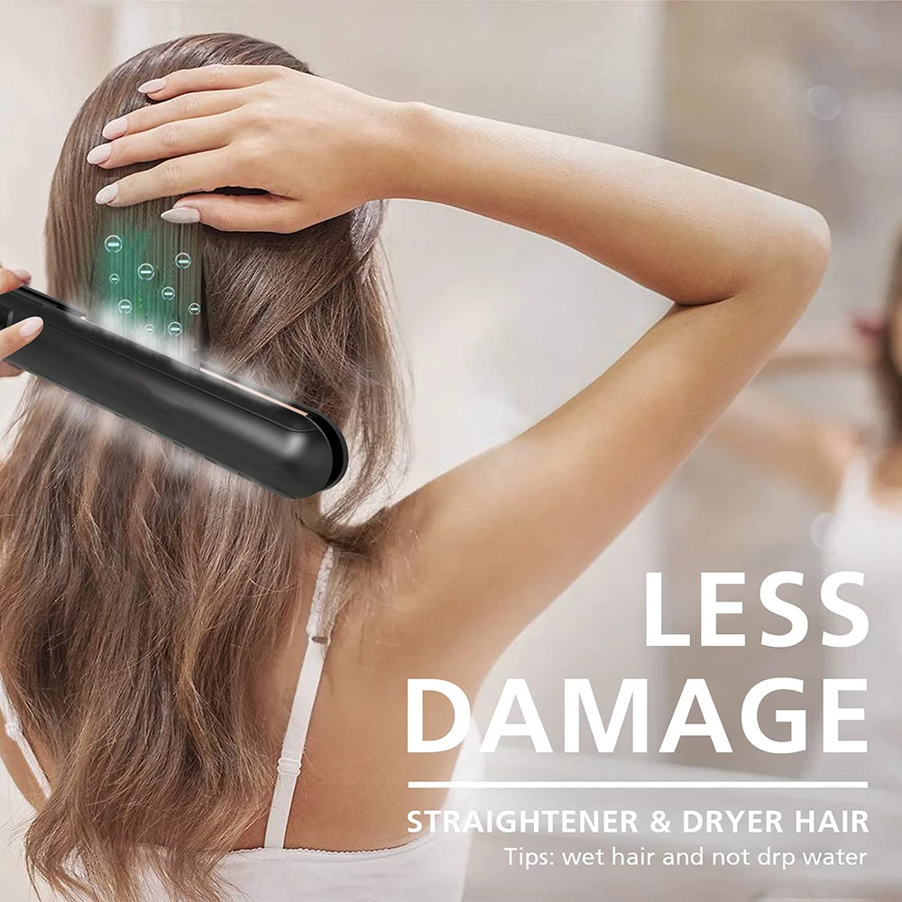 Fer à lisser les cheveux en céramique, fer à friser professionnel, rapide, 2 en 1, Ion négatif - Image 4